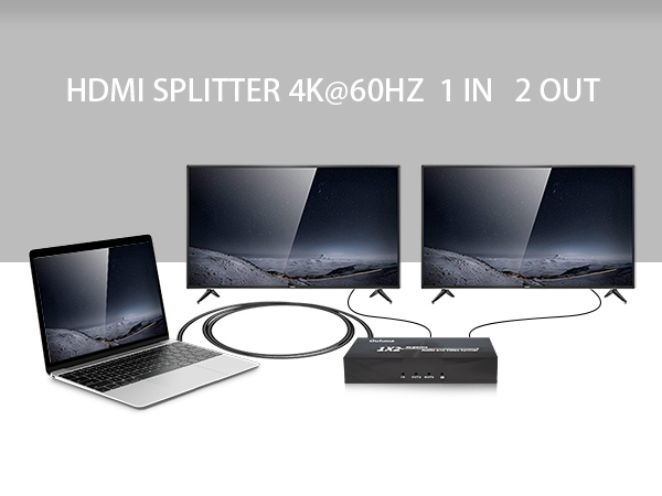 4K HDMI SPLITTER 1 IN 2 OUT
