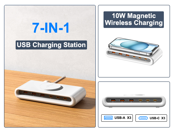 7 in 1 magnetic wireless charging station