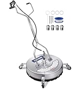 MEKOH Pressure Washer Surface Cleaner 24'', 4500PSI Stainless Steel Surface Cleaner Attachment wi...