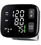 FOTOSY Blood Pressure Monitor LED Backlit Display Automatic Wrist Cuff Blood Pressure Monitors fo...