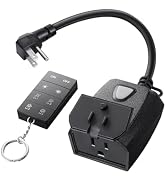 DEWENWILS Outdoor Dimmer for String Lights, 100FT Remote Range, IP44 Waterproof Plug-in Dimmer fo...