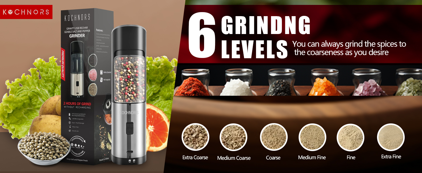 gravity electric pepper grinder