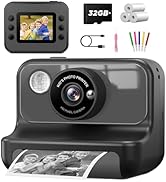 LETSHAHA Instant Print Camera for Kids, Christmas Birthday Gifts Toys for Girls Boys Age 3-12, 10...