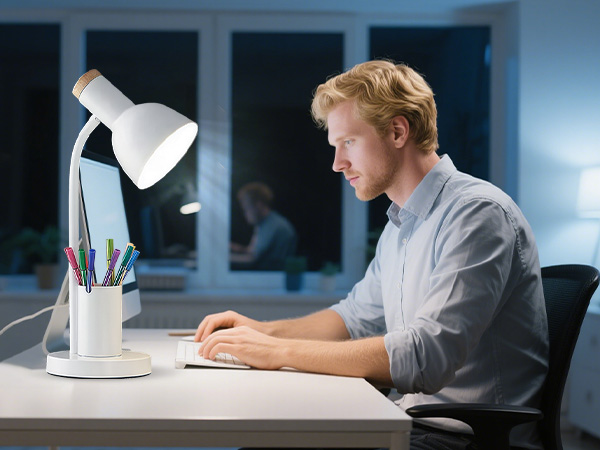 Desk lamps with 360° flexible gooseneck