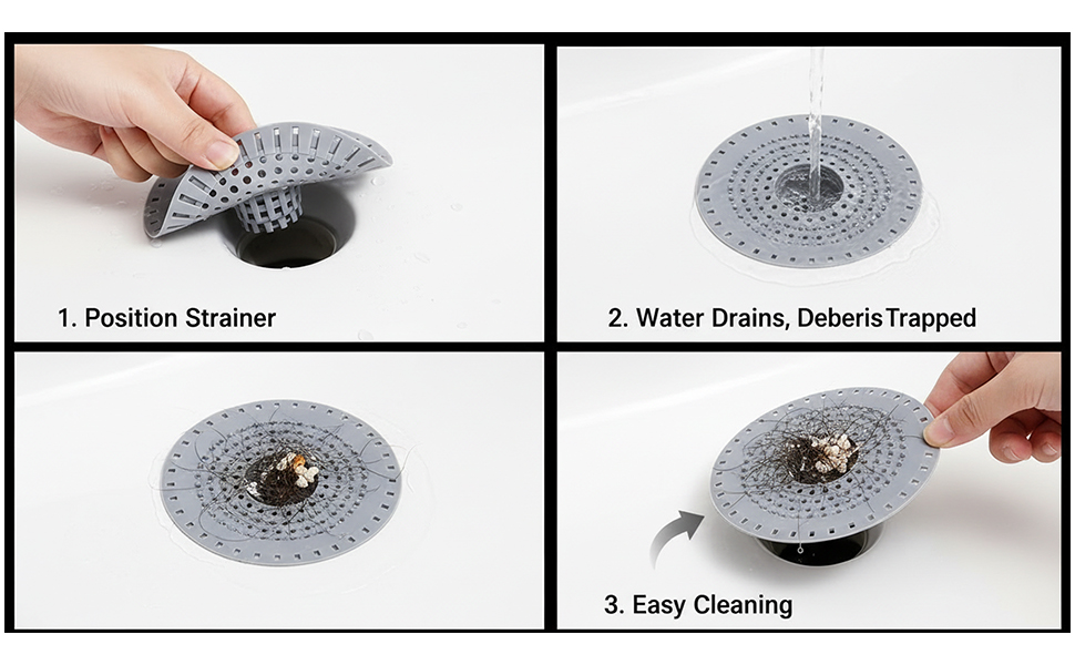 hair stopper for bathtub drain