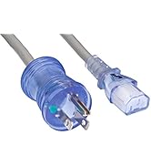 Cablelera North American Hospital Grade Power Cord 18AWG 10ft (ZWACPCAY-10),Blue