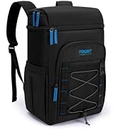 TOURIT Backpack Cooler Insulated Leak Proof 30 Can, 2 Thick Insulated Compartments Thermal Bag, W...