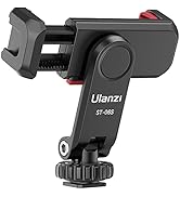 Phone Tripod Mount Holder for iPhone - ULANZI ST-06S Camera Hot 2 Cold Shoe Phone Mount Compatibl...