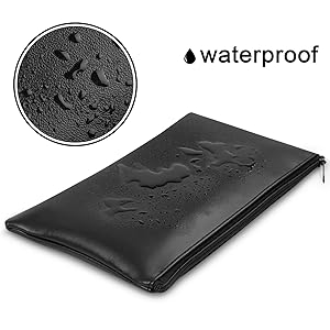 Bank Bag,Money Pouch, Leatherette Security Deposit Bags, cash bag Leatherette