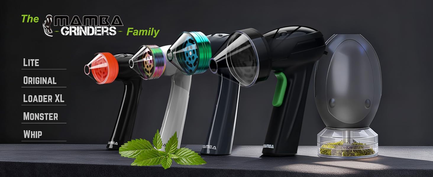 Mamba Electric Herb Grinder – USB Rechargeable Spice Grinder, Portable Metal Grinder for Herbs