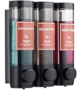 Shampoo and Conditioner Dispenser Wall Mounted Shower Soap Dispenser No Drill Shampoo Dispenser f...