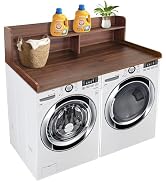 Royxen Laundry Countertop with 2-Tier Shelf Universal Fit, Washer and Dryer Countertop with Stora...