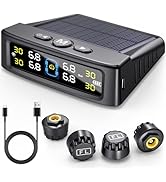 GEARGO RV Tire Pressure Monitoring System,0-99 PSI Tire Pressure Monitor System with Solar Charge...