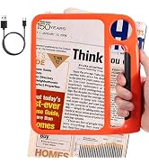 5X 10X Full Page Magnifying Glass for Reading, Rechargeable with 48 Adjustable LED Lights &amp; 3 Lig...