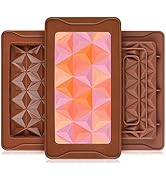 Fimary 3 Pcs Dubai Deep Chocolate Bar Mold Large Stuffed Silicone Molds for Filling Knafeh Pistac...