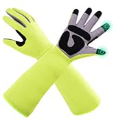 MEPEREZ Thorn proof cotton Gardening Gloves, Puncture proof, Long Sleeve, Durable, Breathable, co...