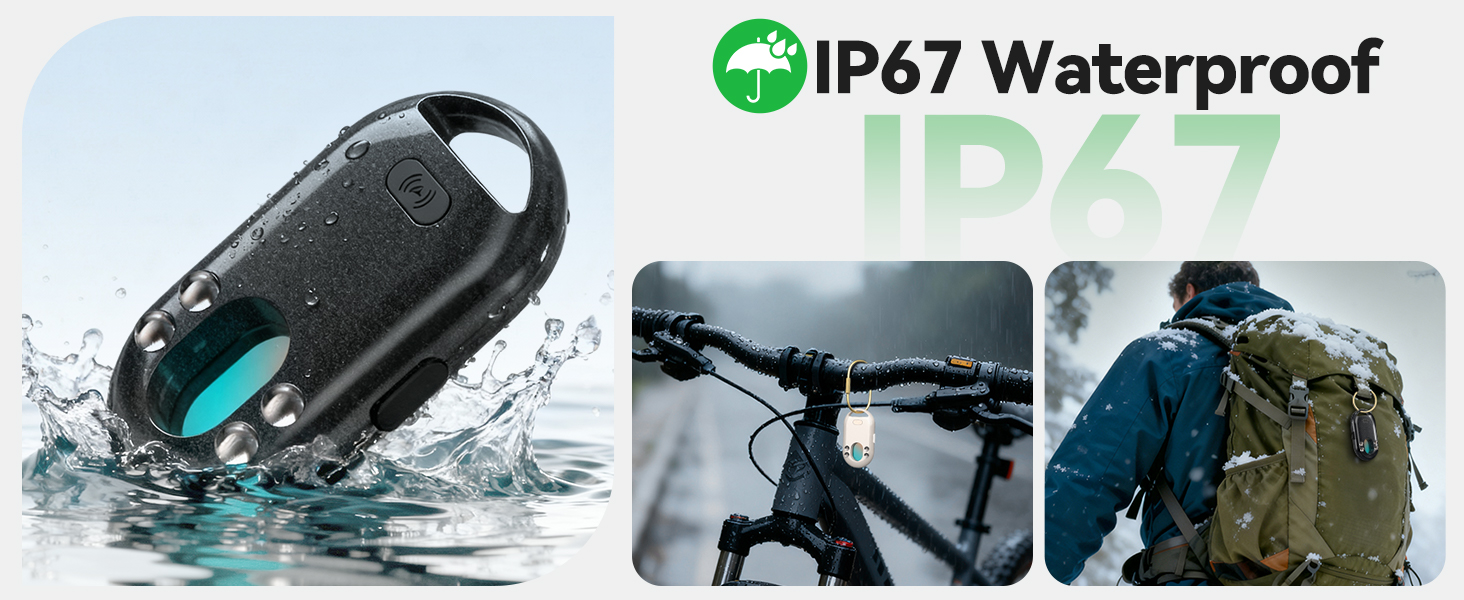 The TECKNET tracker is IP67 waterproof, perfect for outdoor use.