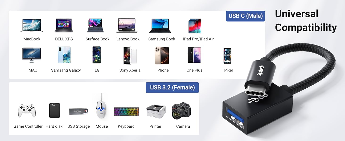 type c male to a female