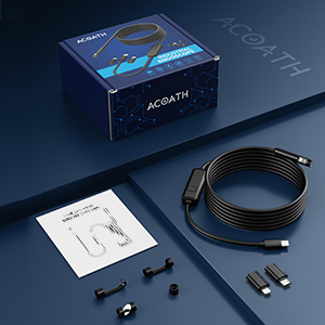 Endoscope Camera with Light, Dual-Lens 1920P HD Borescope with 8 Adjustable LED Lights