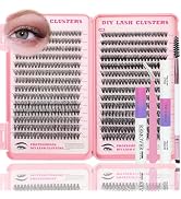 Lash Clusters Kit, 560 Pcs Eyelashes Clusters Kit 9-16mm Individual Lash Extension Kit D Curl Flu...