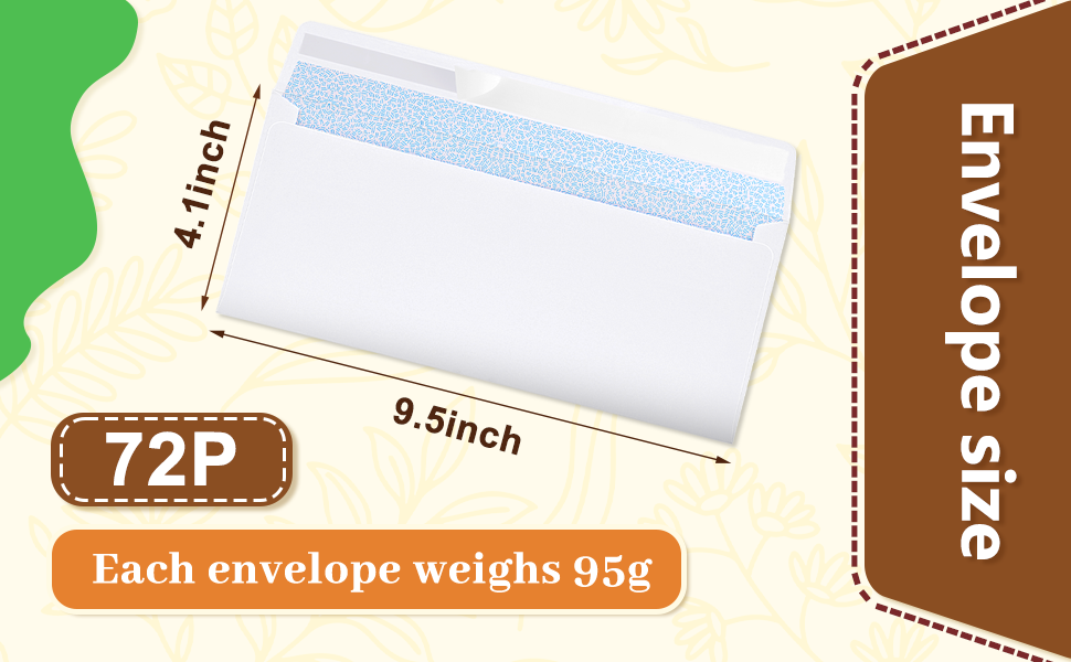 Joyberg 72 Packs Envelopes, Business Envelopes, Envelopes Self Seal