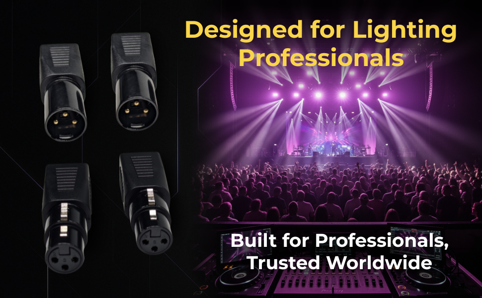 Milestock RJ45 to 3-Pin XLR DMX Connector