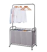 laundry hamper with hanging bar