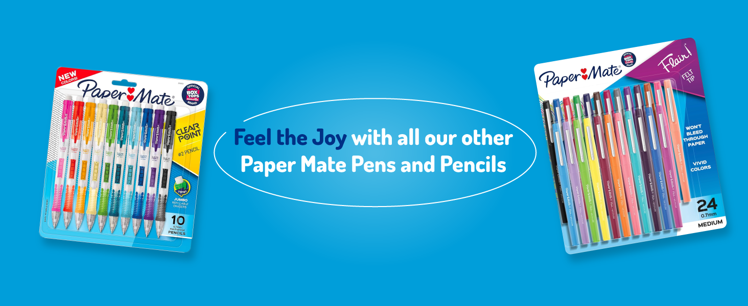 feel the joy paper mate flair clearpoint writing colorful trendy student teacher gift pens pencils