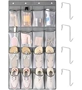 F-color 16-Pocket Hanging Organizer - Over the Door Shoe Organizer, Cruise Essentials for Cabin &amp;...