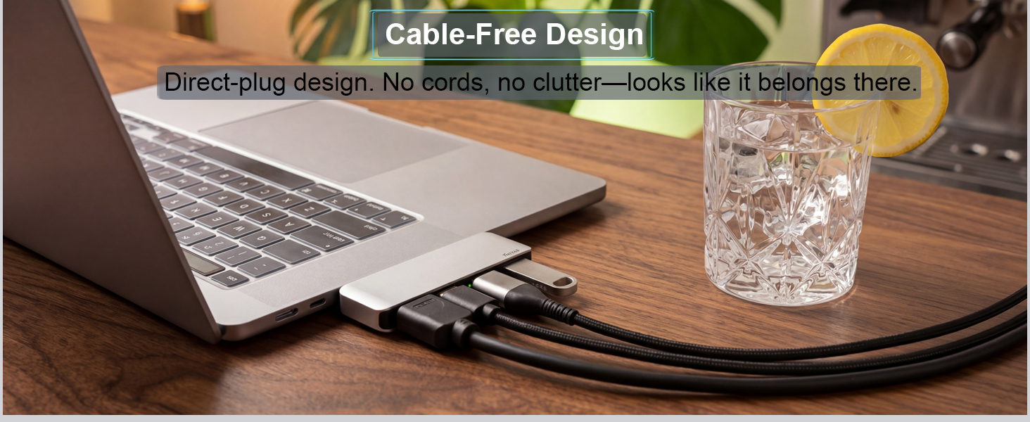 USB C Hub with HDMI, 4-in-1 Multiport Adapter with 4K Output, 3 USB 3.0 Data Ports
