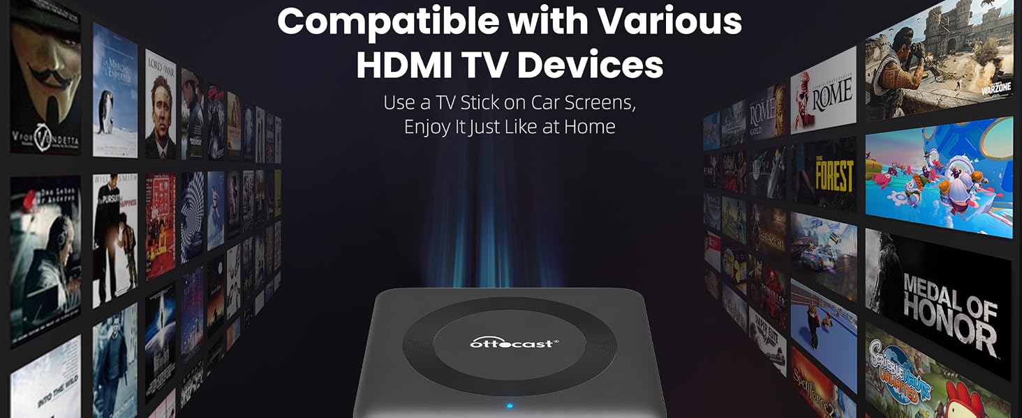 OTTOCAST Car TV Mate Pro &amp;amp; Wireless Carplay Adapter 2-in-1
