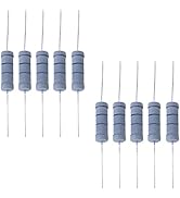 Faotup 10Pcs 10 Ohm Resistors 5 Watts Metal Oxide Film Resistor for Electronic Projects, 5% Error...