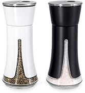 Farmhouse Salt and Pepper Shakers by Aelga - Salt Shaker with Adjustable Pour Holes -Salt and Pep...