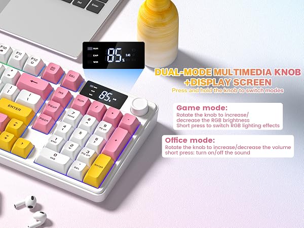 DUAL-MODE MULTIMEDIA KNOB+DISPLAY SCREEN