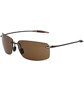 JULI Sports Sunglasses for Men Women Tr90 Rimless Frame for Running Fishing Golf Surf Driving MJ8009