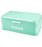 P&amp;P CHEF Bread Box(16.5’’ x 9’’), Teal Bread Bin For Kitchen Counter, Storage Loaf/Doughnut/Cake/...