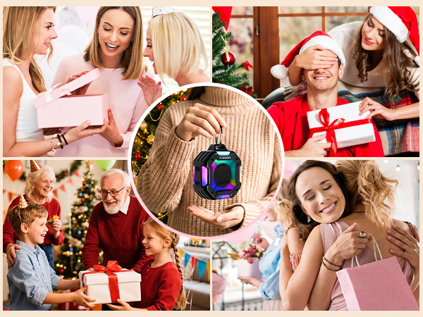 Portable Bluetooth Speaker with Color Light