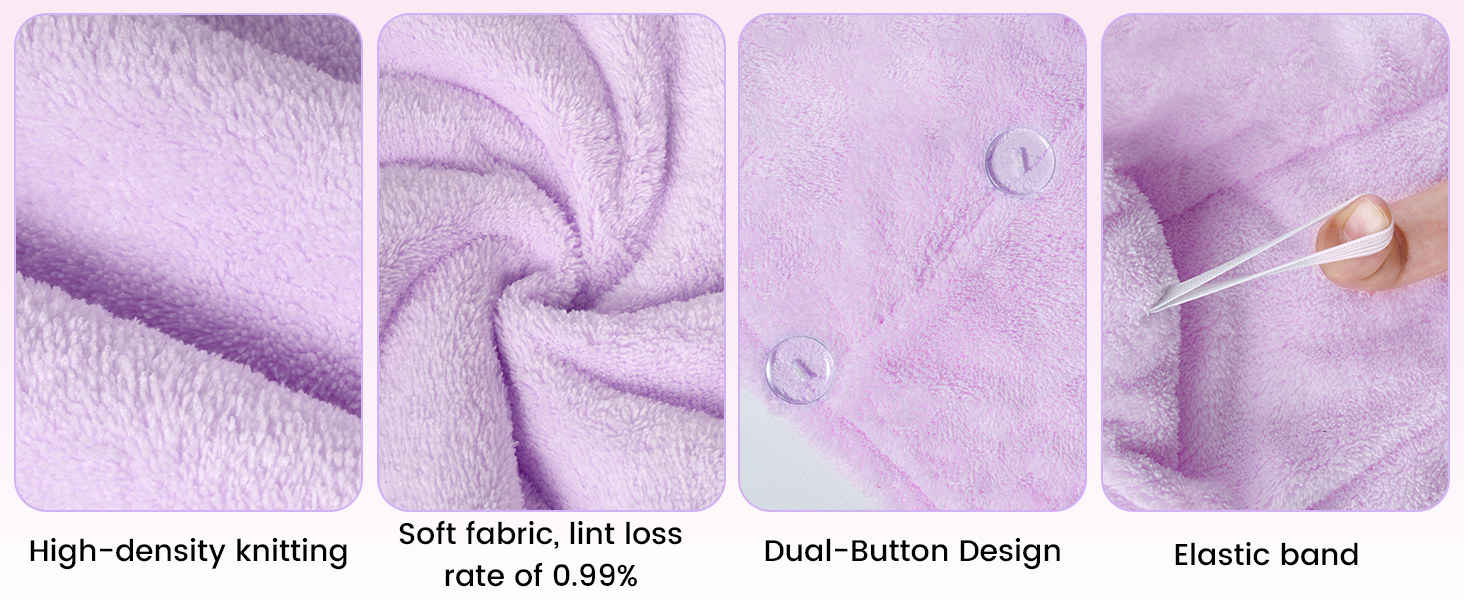 Secure Women&amp;#39;s Hair-Drying Towel — Adapts to Various Head Shapes
