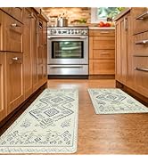 Mightree Kitchen Rugs Set of 2 Non Slip Waterproof Kitchen Mats for Floor, Cushioned Anti Fatigue...