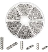 PH PandaHall 240pcs Spacer Bars Antique Tibetan Style Strand Separator 3/4/6 Hole Spacer Multi St...
