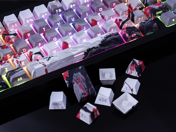 side printed shine keycap set