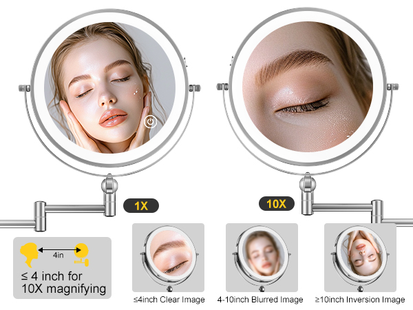 Wall Mounted Lighted Makeup Mirror