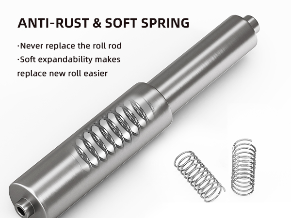 spring loaded toilet paper roll rod