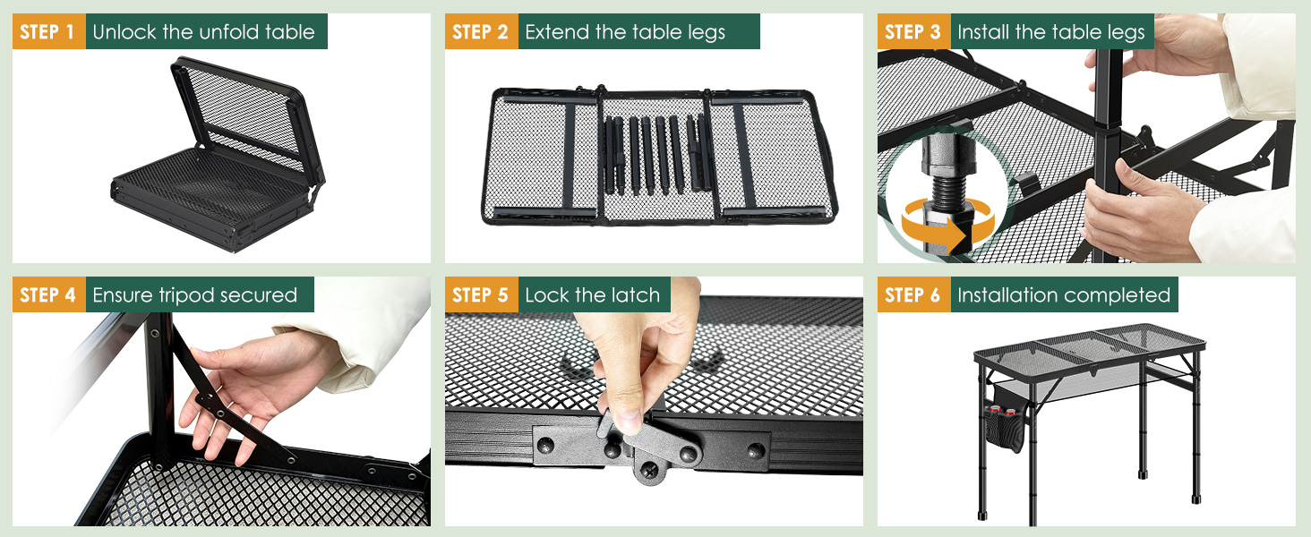 folding camping table