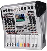 Yamnweo VR-6 PRO Amplifier Mixing Console Integrated Machine -550W × 2 High Power Output, 99 DSP ...
