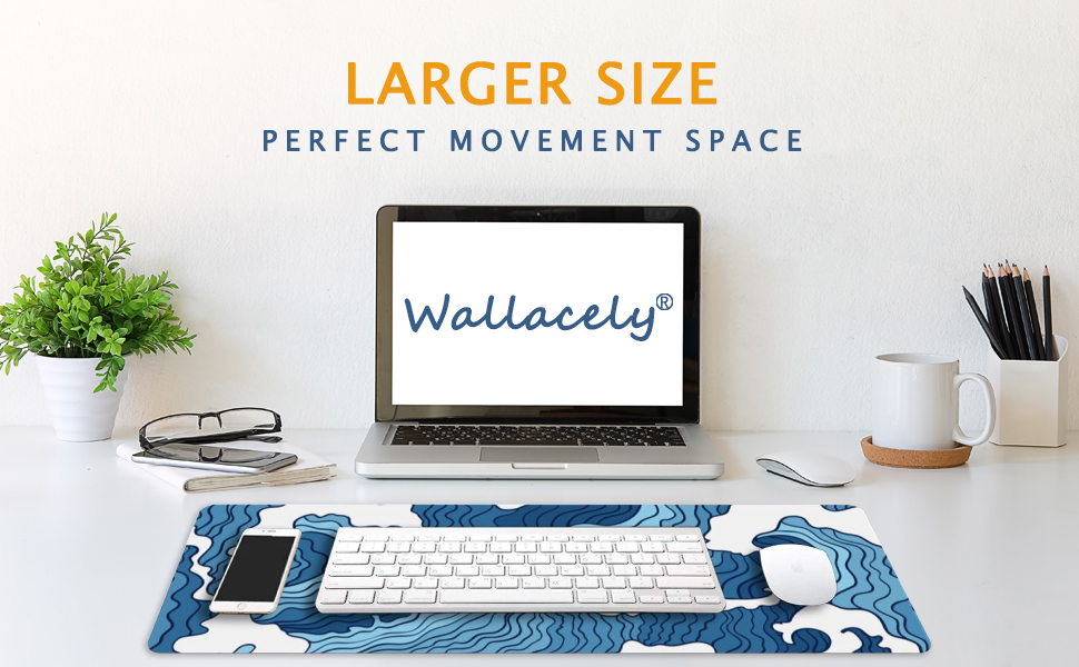 blue wave gaming mouse pad