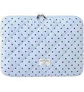 Puffy Laptop Sleeve 13-15.6 Inch Corduroy Quilted Laptop Protective Case Cute Floral Computer Sle...