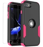 droperprote for iPhone SE 2022/2020 Case with Screen Protector Heavy Duty 3 in 1 Full Body Rugged...