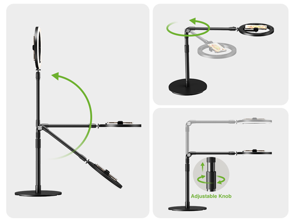 overhead ring light for video recording