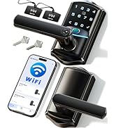 Veise VE029 WiFi Smart Lever Lock, Fingerprint Keyless Entry Door Lock with Handle, Built-in WiFi...